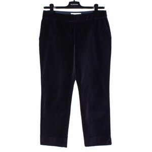 Boden Stretch Velvet Ankle Pants in Navy